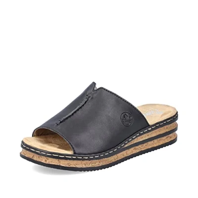 Image of Rieker Women&#039;s 629 m9 Sandal, Black 00, 7.5 UK