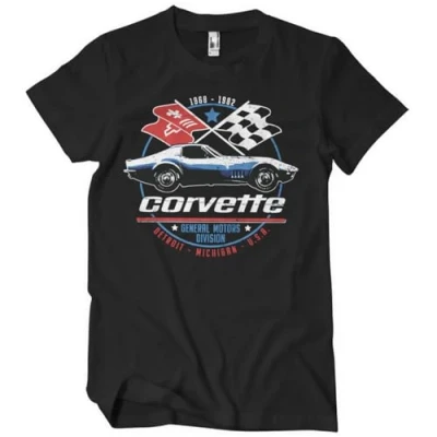 Image of Chevrolet Officially Licensed Corvette C3 GM Division Mens T Shirt (Black), XXX Large