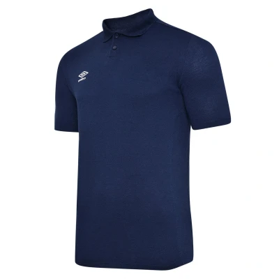 Image of Umbro Mens Essential Polo Shirt (Dark Navy/White) Multicolour Size 2XL