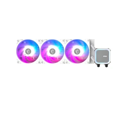 Image of MSI MAG Coreliquid A13 360 White AIO ARGB CPU Liquid Cooler 360mm Radiator LGA 1700/1851 / AM5/AM4 Compatible Triple 120mm PWM Fans,