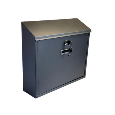 Image of Buckingham 40068 Wall Mounted Large Steel Lockable Mail, Post, Letter Box, Weather Resistant, Black