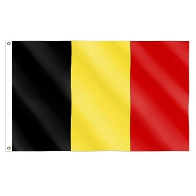 Image of 5ft x 3ft Belgium National Flag Sporting Events Pub BBQ Decorations For Rugby Football Sports World Cup 2023 Banner Fan Support Table Cover