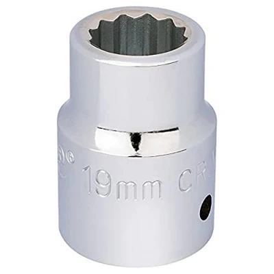 Image of Draper 12 Point Socket, 3/4&quot; Sq. Dr., 19mm