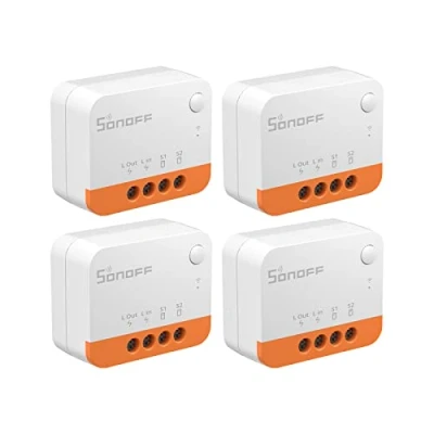 Image of No Neutral Wire Required, SONOFF ZBMINIL2 ZigBee Smart Light Switch (2 Way), Works with Alexa, SmartThings Hub, Google Home&amp;SONOFF ZBBridge P, Hub Required(4 Pack)