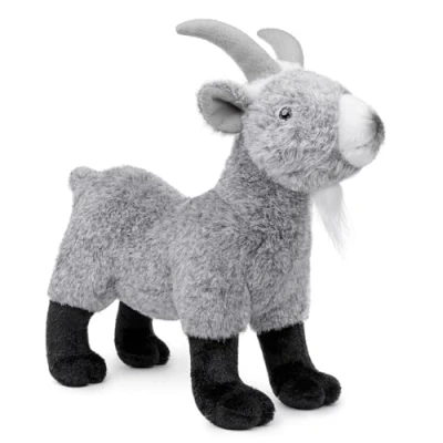 Image of lilizzhoumax Simulation Goat Plush Toy 29cm/11 grey Realistic Stuffed Animal Wild Cute Toy, Super Soft Home Decoration Toys, Gift for Friends and Kids