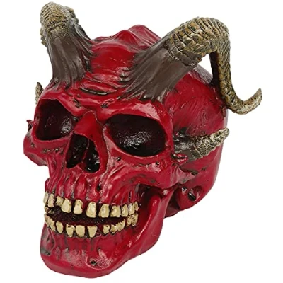 Image of Nemesis Now Tenacious Demon Skull Figurine 13.3 Centimeter,Red