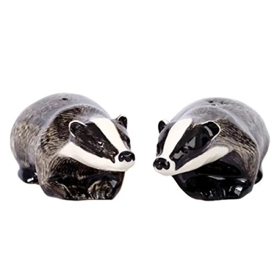 Image of Quail Ceramics Badger Salt And Pepper Pots