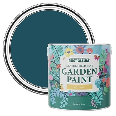 Image of Rust Oleum Blue Mould Resistant Garden Paint In Matt Finish Commodore 2.5L