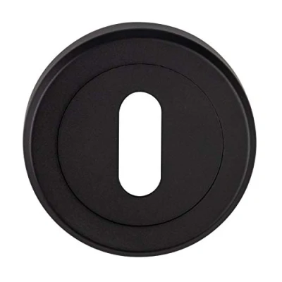 Image of Carlisle Brass Matt Black 51mm Standard Profile Round Key Escutcheon SZM003MB