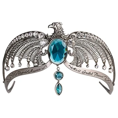 Image of The Noble Collection Harry Potter Ravenclaw Diadem 5.5in (14cm) Silver Plated Prop Replica Officially Licensed Film Set Movie Props Gifts Jewellery