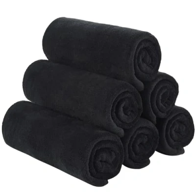 Image of SINLAND Microfiber Camping Towels Super Absorbent Compact Travel Towel Ultra Soft Quick Dry Gym for Sports Beach Swimming Backpacking Hiking and Yoga 6 Pack 16 Inch X 32
