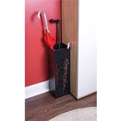 Image of Bestfor Buying Classic Metal Walking Stick and Umbrella Stand Rack Holder with Removable Drip Tray for Home, Hallway, Shop Office. READY ASSEMBLED