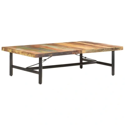 Image of vidaXL Coffee Table 142x90x42 cm Solid Reclaimed Wood