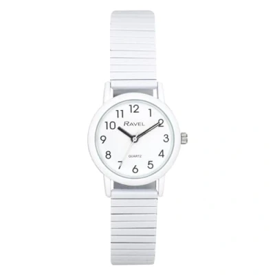 Image of Ravel Women&#039;s Pastel Coloured Fashion Watch on Expander Bracelet (27mm case) Analogue Quartz R0237.04.2 White