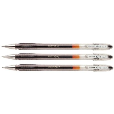 Image of Pilot G107 Gel Rollerball 0.7 mm Tip (Pack of 3) Black