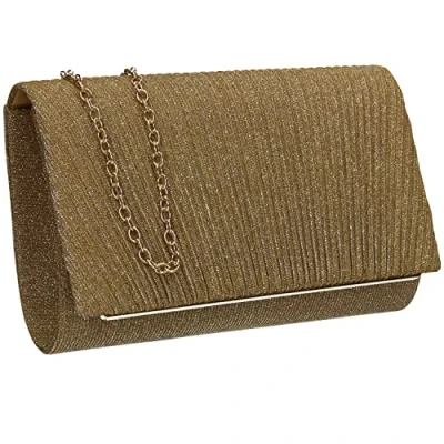Image of SwankySwans Women&#039;s Amy Clutch Bag, Gold
