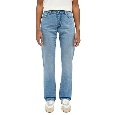 Image of MUSTANG Women&#039;s Style Crosby Relaxed Straight Jeans, Blue, 28W x 32L