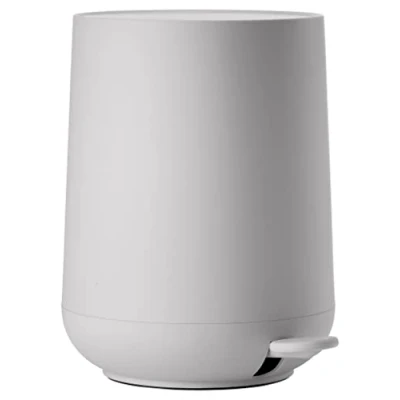 Image of Zone Denmark Nova Bathroom Bin, Cosmetic Waste Diameter 20.5 cm, Height 23.5 Capacity 3 Litres, Soft Grey