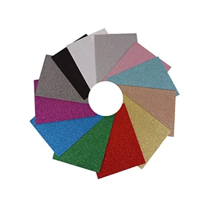 Image of Trimits Glitter Acrylic Crafting Felt Pack, Assorted Colours A, 30 x 23cm