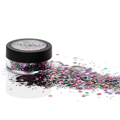 Image of Mylee All That Glitters [Cheeky] 101 Glitter Colour Choices DIY Nail Decoration, Holographic Dust Powder Ideal for Art &amp; Crafts