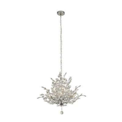 Image of Bouquet 7 Light Chrome Pendant, Crystal Glass