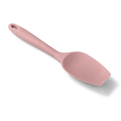 Image of Zeal J220P Silicone Non Stick Flat Ended, Flexible Spatula Spoon Rose Pink