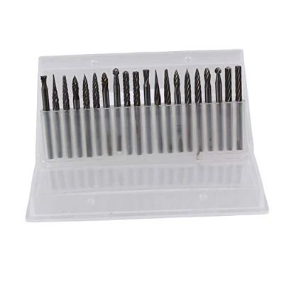 Image of BQLZR Tungsten Steel Grinding Head Rotary File Burr Set Carbide Bur Double Pack of 20