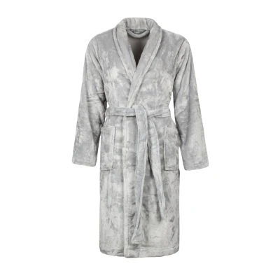 Image of Women&#039;s 1 Pack SOCKSHOP Heat Holders Fleece Dressing Gown Ice Grey XL