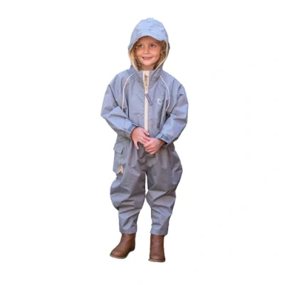 Image of Hippychick Puddle Suit 18 24 Months Snowsuit For Kids Waterproof Overalls All in one Rain Cool Grey