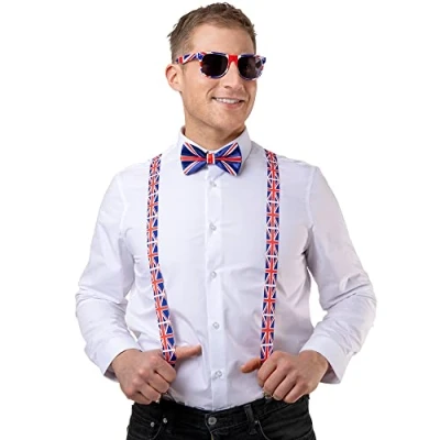 Image of Wicked Costumes Union Jack G.B 3pc Dress Up Kit