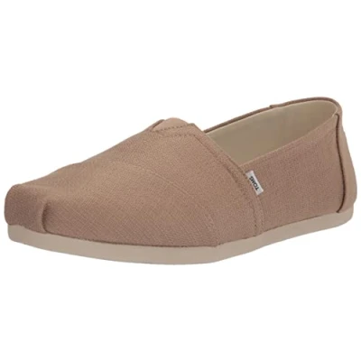 Image of TOMS Women&#039;s Alpargata Refibra Tencel Loafer Flat, Oatmeal, 4 UK