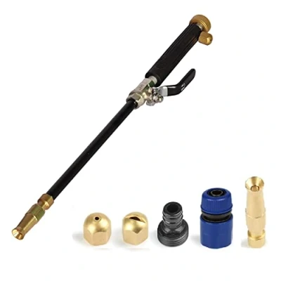 Image of Jet High Pressure Power Washer Gun Extendable Home Garden Hose End, Lance Nozzle Cleaning Sprayer Glass Window Foam Cannon Car Water Washing Wand Extension,5 Tips