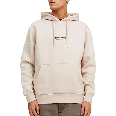Image of Jack &amp; Jones Jorvesterbro NOOS Hoodie, Size: Medium, Moonbeam
