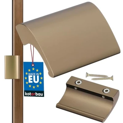 Image of KOTARBAU Balcony Door Handle Golden Aluminium Terrace DE LUXE Smoker Safe Universal Clamshell Latch