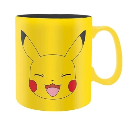 Image of ABYSTYLE Pikachu Face Ceramic Mug, 460 ml, Official, Microwave and Dishwasher Safe