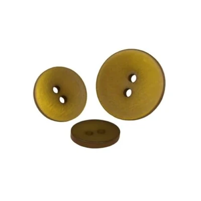 Image of MYMERCERIE Set of 6 Buttons with 2 Holes Satin 15 mm Khaki