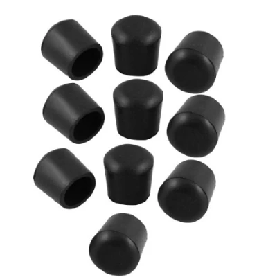 Image of sourcingmap 10 Pcs Cone Shaped 25mm Dia Furniture Table Chair Rubber Foot Pads Black