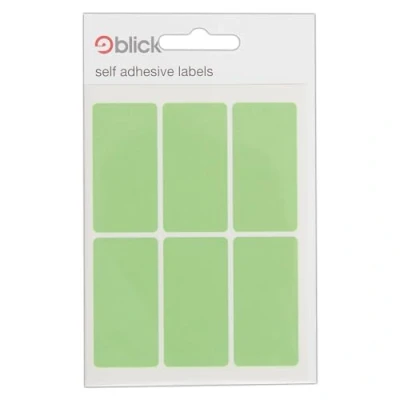 Image of Blick Labels, Green, Self Adhesive Stickers, Rectangular, 25mm x 50mm, 42 for Home, Office, Family, School, Holiday Calendar Organising, Planner, Rewards Chart, Colour Coding