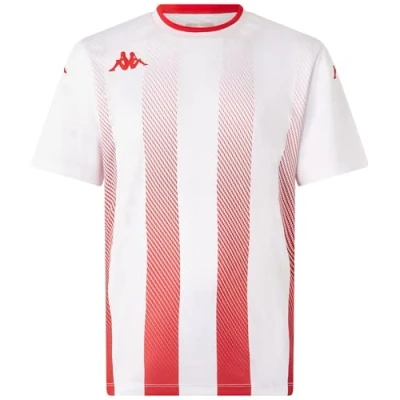 Image of Kappa Men&#039;s BUGO T Shirt, White, Red, L