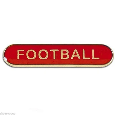 Image of Football Badge ideal for schools (red)