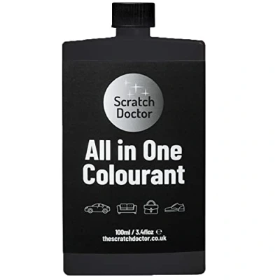 Image of Scratch Doctor All in One Leather Colourant Self Seal Dye Repair Paint for Furniture, Sofas, Car Seats (Dark Grey, 100ml)