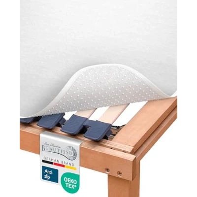 Image of Beautissu Mattress Protector Beautect Double Bed Slat Underlay 180 x 200cm Non Slip Rubber Backing Support Pad