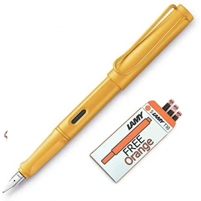 Image of Lamy 2020 Limited edition Safari Fountain Pen Candy Mango + FREE Special orange cartridges Exclusive (Fine Nib)