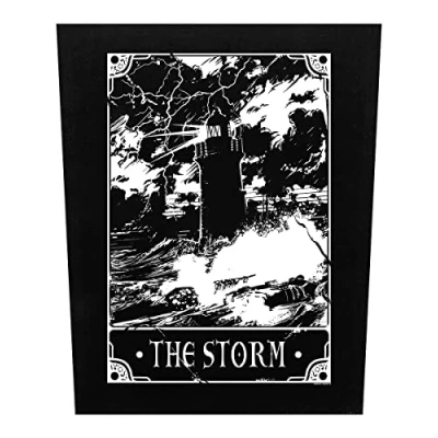 Image of Deadly Tarot The Storm Back Patch Black 29.3x36cm