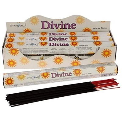 Image of Puckator Stamford Premium Hex Incense Sticks Divine Scented Spiritual Insensé Zen Meditation Gifts Organic Insense Insencesticks Rituals Fragrance 20
