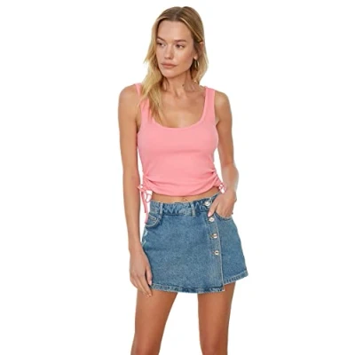 Image of Trendyol FeMan Slim fit Bodycon Scoop neck Knit Singlet