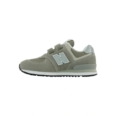 Image of New Balance 574 Unisex Trainers for kids, Size: 0.5K, Grey white Leather
