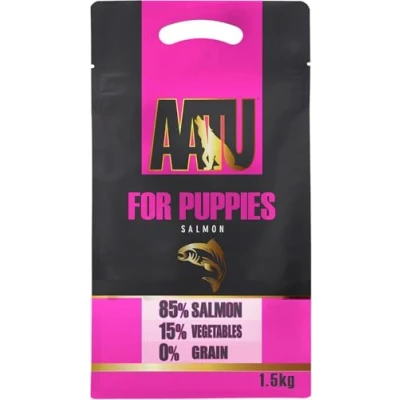 Image of AATU 85/15 Complete Dry Puppy Food, Salmon 1.5kg Food Alternative to Raw Feeding, High Protein. No Nasties, Fillers