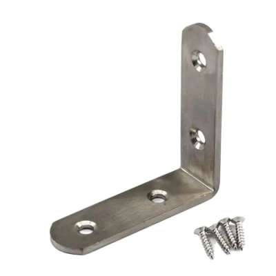 Image of (6 Pieces) 65x65x3mm Angle Connector Corner Brackets (Thickness 3mm) Stainless Steel L Shape Brace with Screws