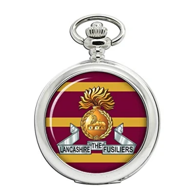 Image of Giftshop UK Lancashire Fusiliers, British Army Full Hunter Pocket Watch
